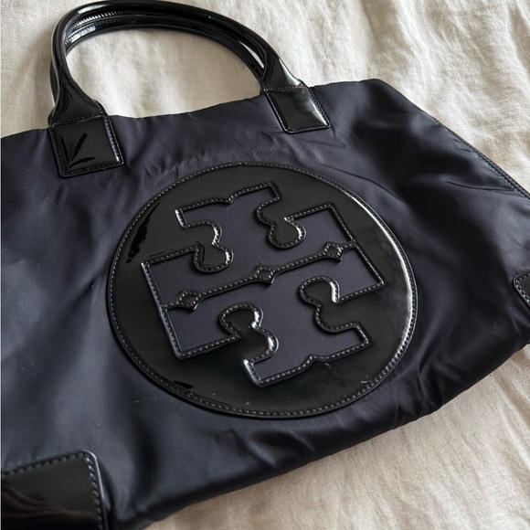 Tory Burch Small Ella Tote Bag in Black - Picture 4 of 16